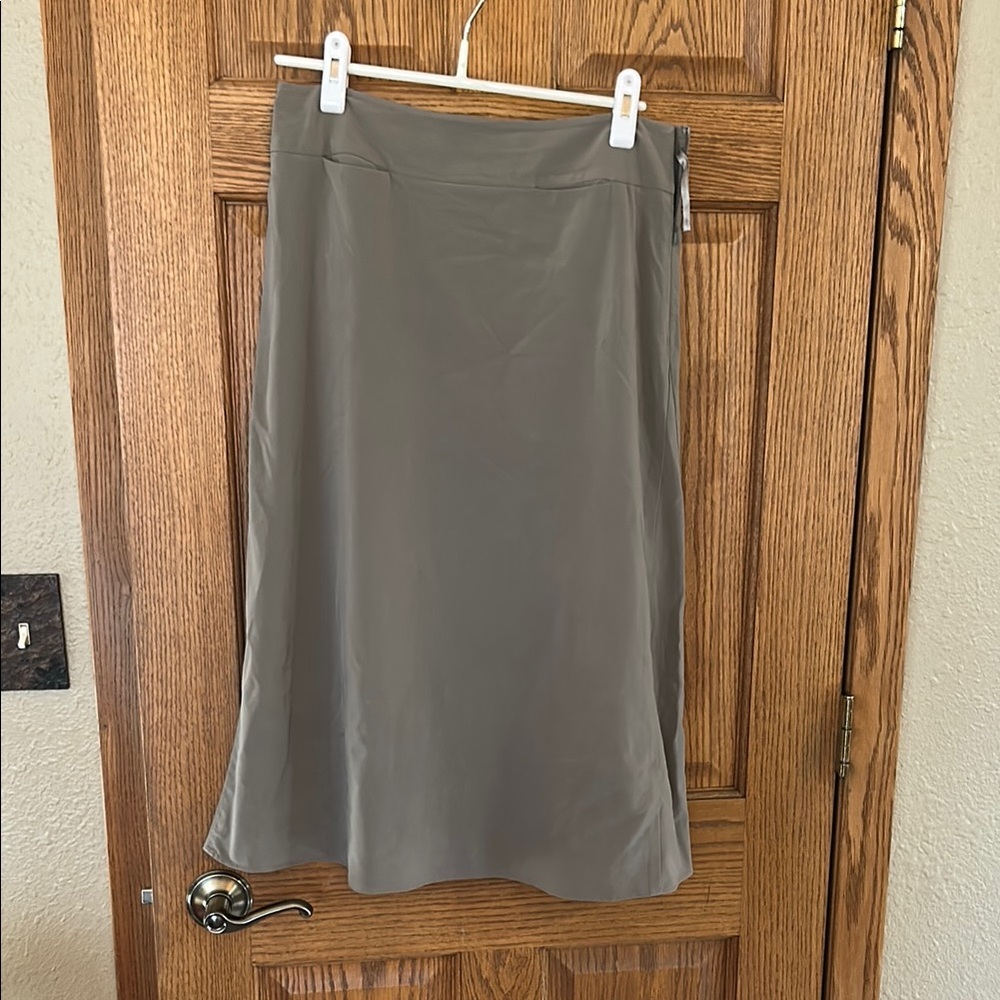 Banana Republic Gray Midi A-Line Skirt